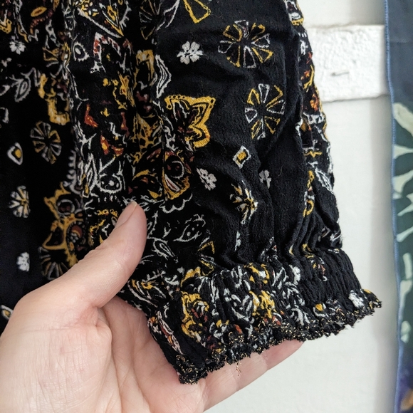 Poupette St Barth Black Floral Midi Dress XS - Picture 4 of 11